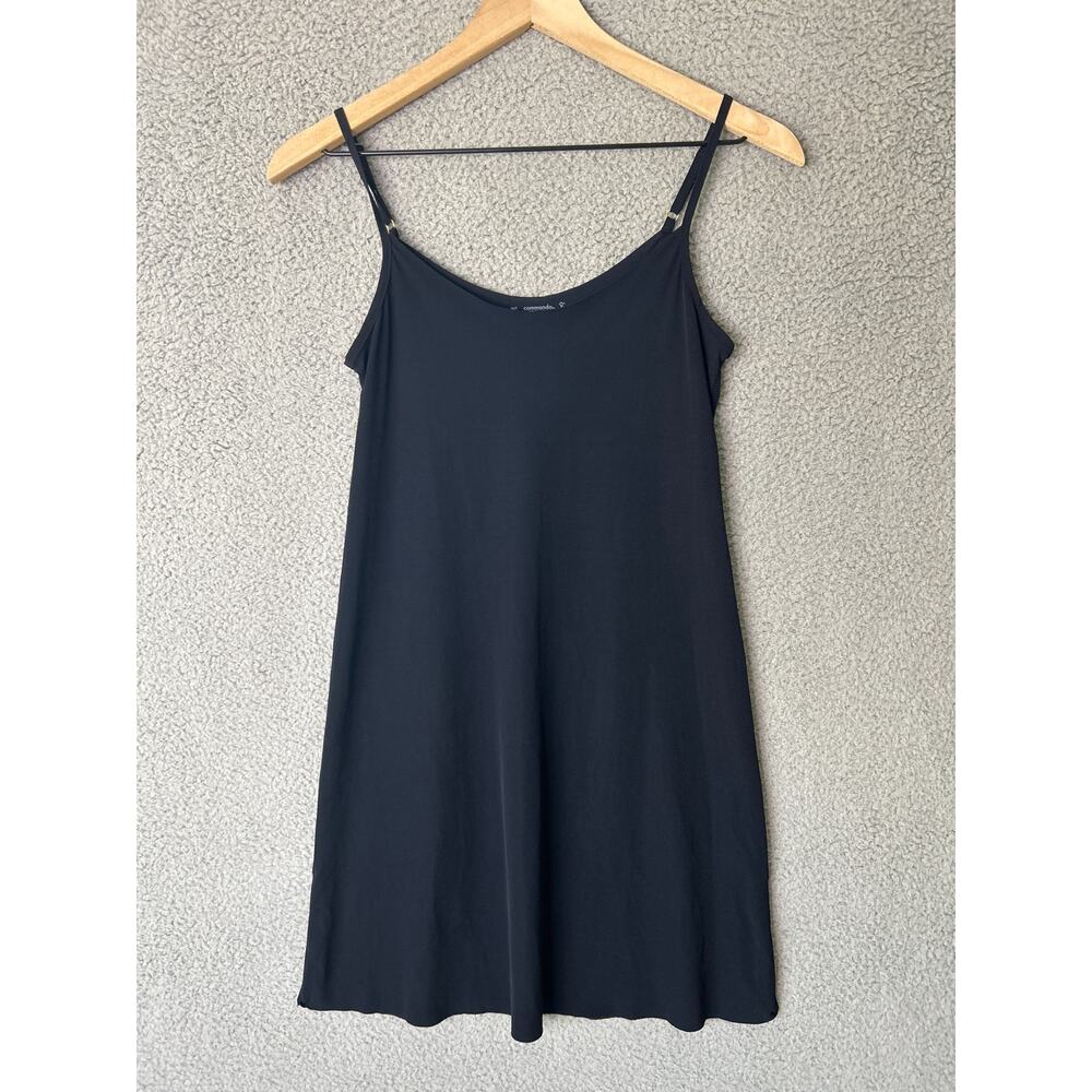 COMMANDO Classic Tailored Slip Womens M L Black Mini Cami Dress Luxe Essential